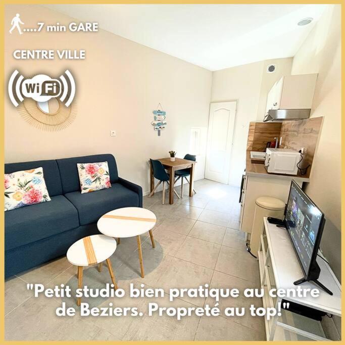 Studio bien équipé à 2 pas de la gare Béziers Extérieur photo
